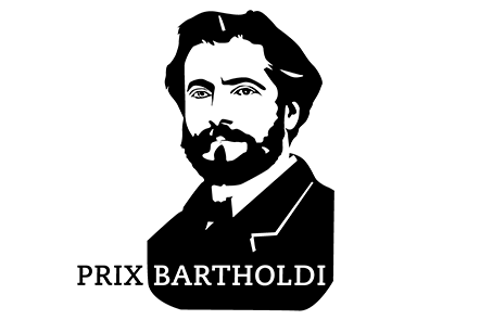 Logo des Prix Bartholdi mit einem Porträt von Frédéric Auguste Bartholdi