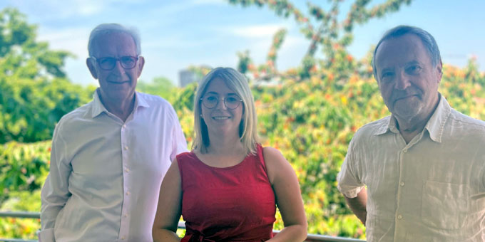 Chantal Kopf MdB mit Bernd Dallmann und Manfred Claaßens